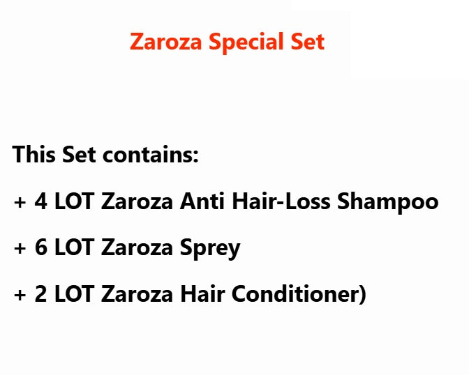 ZAROZA Special Set (4 LOT Shampoo + 6 LOT Sprey + 2 LOT Hair Conditioner)