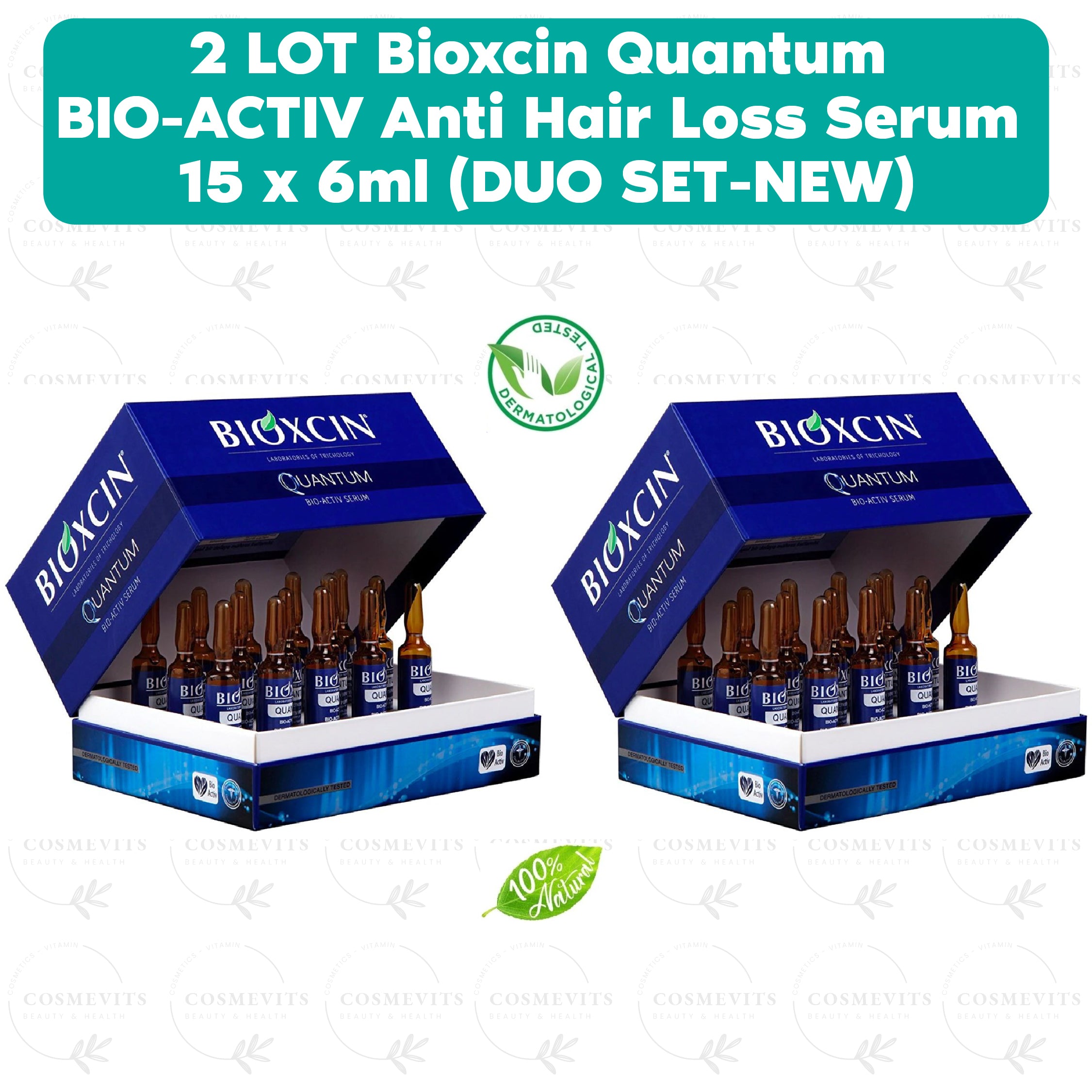 Bioxcin Diffrence 2 LOT Bioxcin Quantum Bio-Active Anti Hair Loss Serum 15 x 6ml (DUO SE