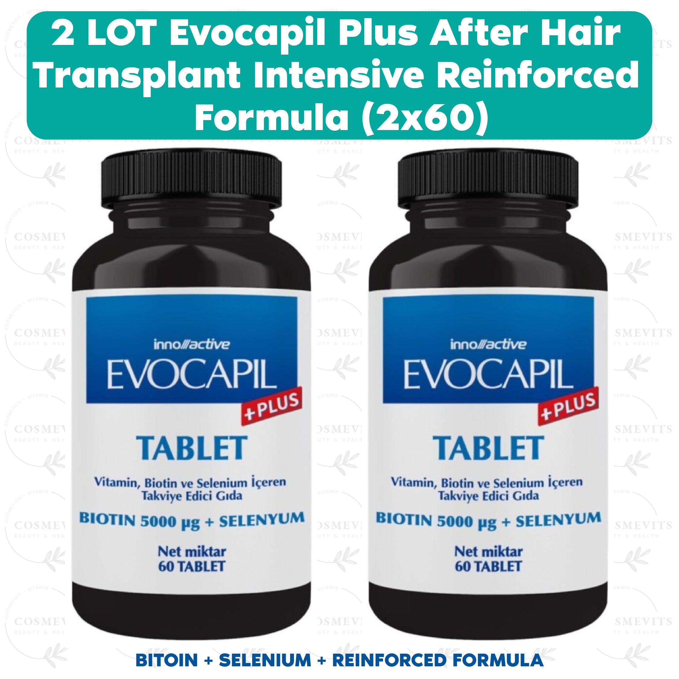 2 LOT Evocapil Plus After Hair Transplant Intensive Reinforced Formula (2x60)