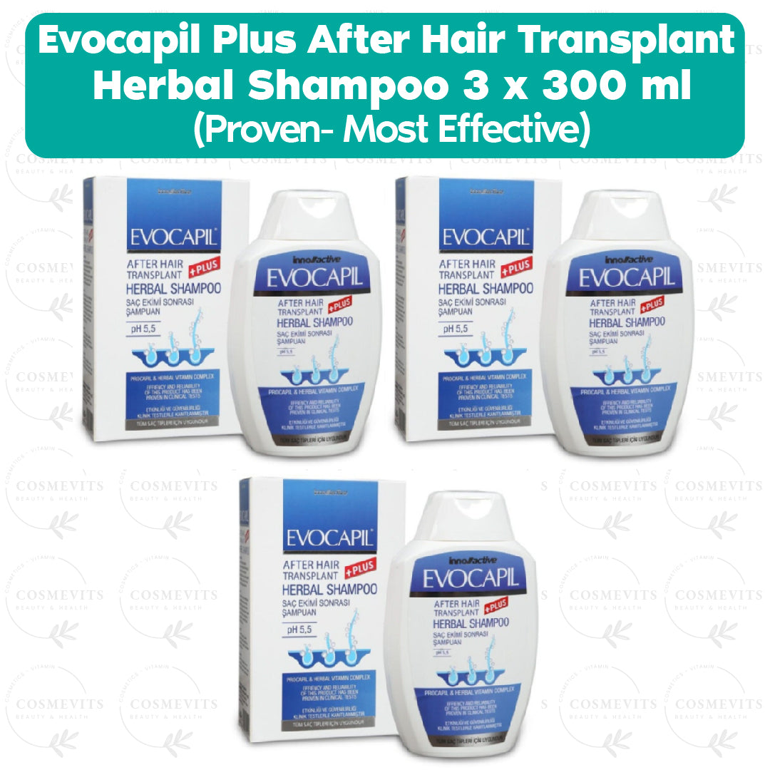 3 LOT Evocapil After Transplant Herbal Shampoo