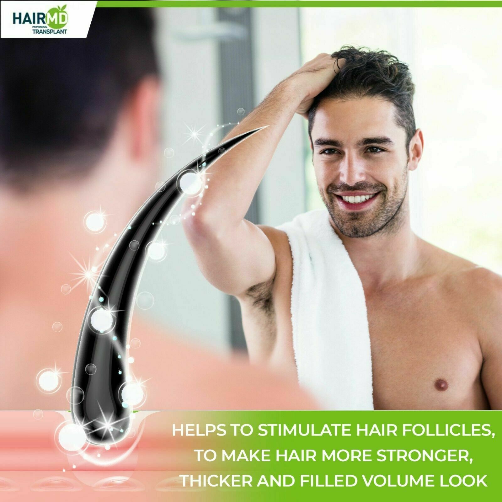 HairMd Repair Shampoo 300ml And Hair Md Serum Set 60ml (NEW FORMULA)