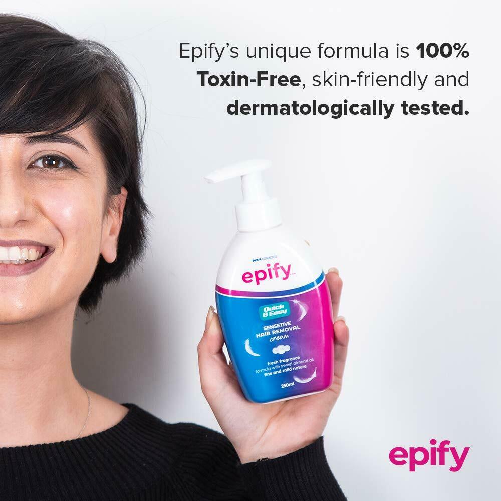 3 LOT Epify by bubbly Quick And Easy Sensitive Hair Removal Cream (3x250ml) NEW